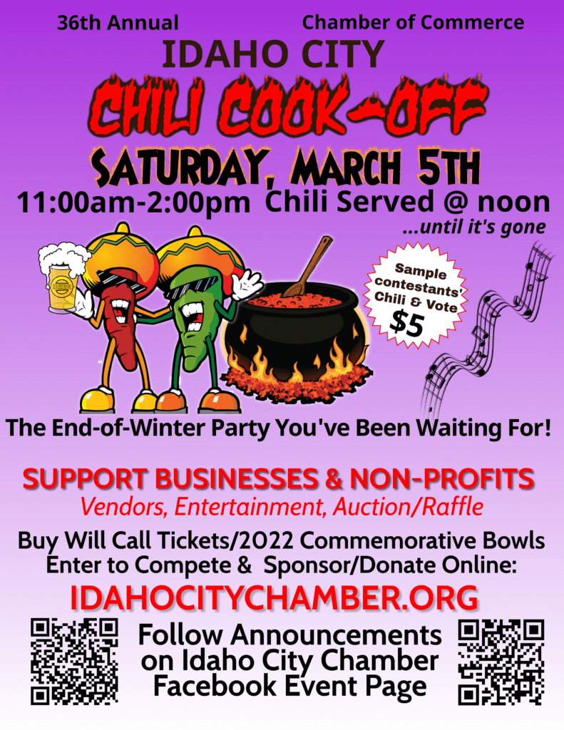 Chili Cook Off Flyer March 5th 2022